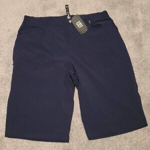 NWT Mofiz womans navy blue golf shorts